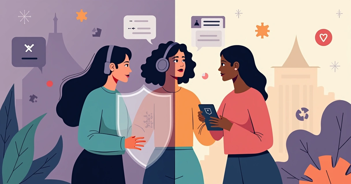 Mulheres neurodivergentes se apoiando e rompendo ciclo de violência